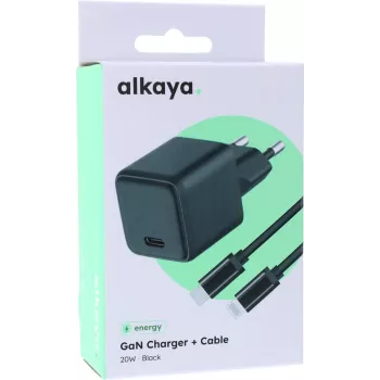 ALKAYA NEXUS Speed Flex Zestaw Ładowarki GaN 20W Czarny