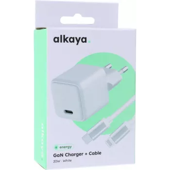 ALKAYA NEXUS Speed Flex Charger Set GaN Technology 20W White