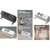 Fellowes Power Desk 2 Listwa zasilająca na biurko, Typ E, 2 gniazda, 2 USB, Czarny