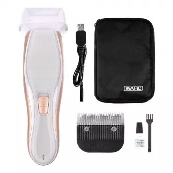 Wahl SHAVE and SMOOTH 3029295 Golarka i Depilator dla Kobiet, Biały/Różowy, Zasilany Sieciowo