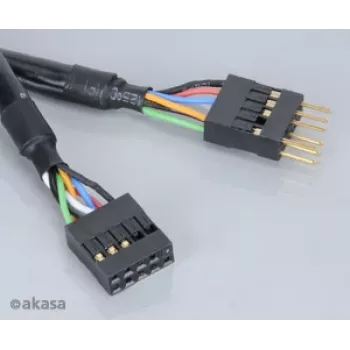 Akasa EX1394I-40 IEEE 1394 FireWire Przedłużacz 40 cm (0,4 m) 6-pin Męski-Żeński Czarny