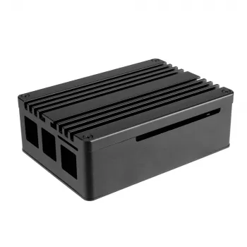 Obudowa Akasa Pi-4 - anodowane aluminium - czarna