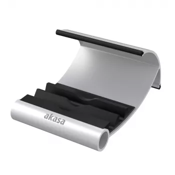 Podstawka pod tablet Akasa Leo, aluminiowa, czarna, z trzema kątami nachylenia