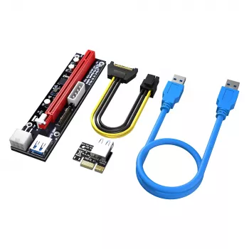 Akasa 6 zestawów PCIe Riser Adapter Card do kopania GPU X16 na X1