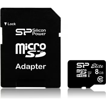 Silicon Power Elite 8GB microSDHC UHS-I Karta Pamięci Class 10