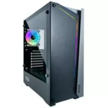 AZZA Apollo 430B-DF2 Gaming Mid Tower ATX Case, Stalowy Przód, Czarny, 1x Digital RGB, Retail