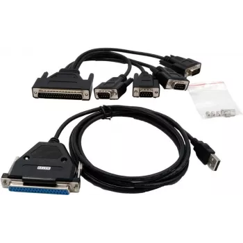 Exsys USB 2.0 to Serial 4S RS-232 with Octopus Socket Cable - Digital/Data