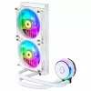 Cooler Master MasterLiquid PL240 FLUX White CPU Liquid Cooler, 240mm Radiator, 2x 120mm Fans, ARGB, LGA1700/AM5
