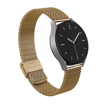 BURGA Metal Mesh Elegance Uniwersalny Pasek do Zegarka 20 mm Złoty