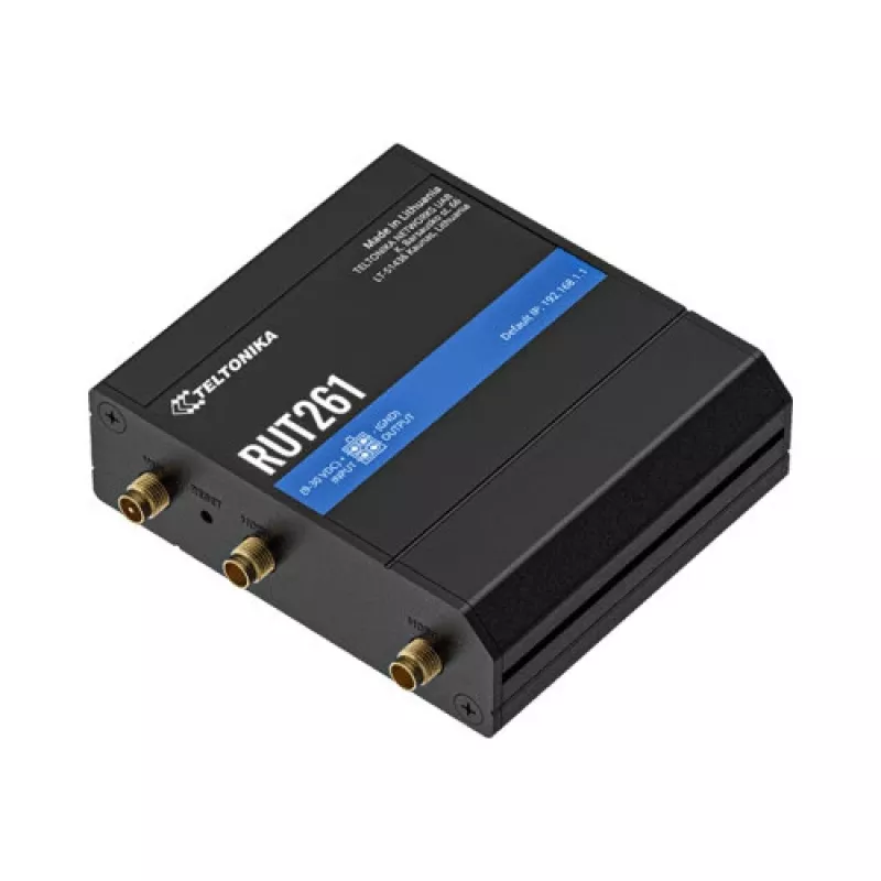 Teltonika Router przemysłowy RUT261 - 4G LTE Cat 6, Wi-Fi 4, Dual SIM, zasilacz EU