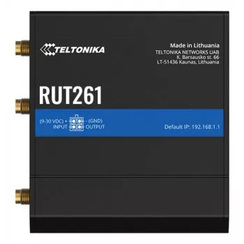 Teltonika Router przemysłowy RUT261 - 4G LTE Cat 6, Wi-Fi 4, Dual SIM, zasilacz EU