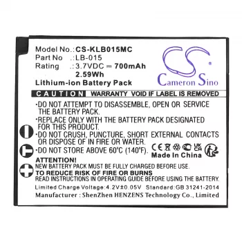 Cameron Sino CS-KLB015MC Zastępcza bateria do Kodak LB-015, WPZ2, 3,7V 750mAh Li-ion