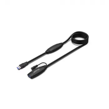 UNITEK USB 3.1 Active Extension Cable 15m, Signal Amplifier, Black