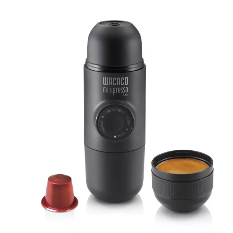 WACACO Minipresso NS Przenośny Ekspres do Kawy do Kapsułek Nespresso, Czarny