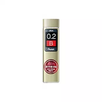 Pentel Ain Stein Mechanical Pencil Lead 0,2 mm B Hardness 20 Leads Black