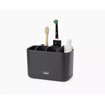 Joseph Joseph EasyStore duży uchwyt na szczoteczki do zębów, matowy czarny (70599)