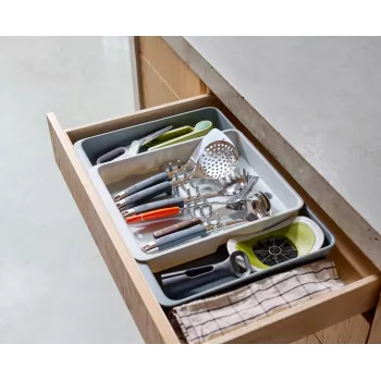 Joseph Joseph DrawerStore Rozszerzalny Organizer na Sztućce do Szuflady Szary 8500017