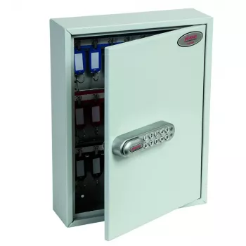 Szafka na klucze Phoenix Safe KC0601E - Szary - 42 haczyki - Zamek elektroniczny - Montaż ścienny - 270 x 80 x 350 mm