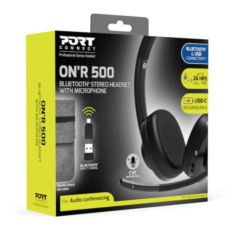 PORT Designs PORT Connect ON'R 500 - Słuchawki nauszne - Bluetooth