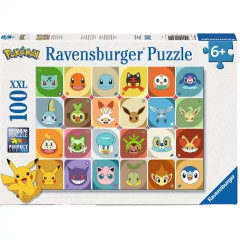 RAVENSBURGER Puzzle dla dzieci Pokémon Faces (100 elementów)