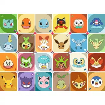 RAVENSBURGER Puzzle dla dzieci Pokémon Faces (100 elementów)
