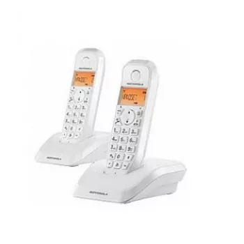 Motorola S1202 DECT Telefon Bezprzewodowy Zestaw 2 Sztuk Biały