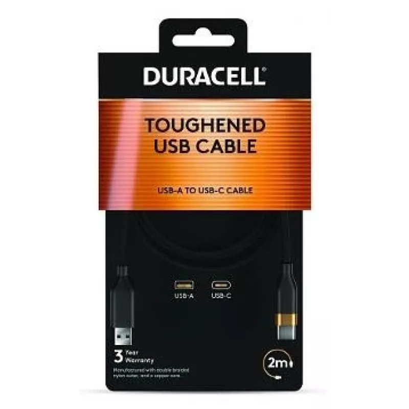 2-POWER 2m USB-A do USB-C 60W Kabel do ładowania i transmisji danych - Czarny