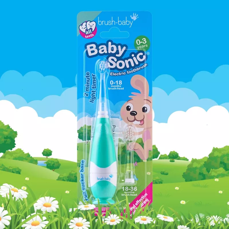 BRUSH BABY Baby Sonic Szczoteczka Soniczna 0-3 Lata Marine