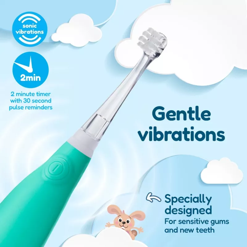 BRUSH BABY Baby Sonic Szczoteczka Soniczna 0-3 Lata Marine