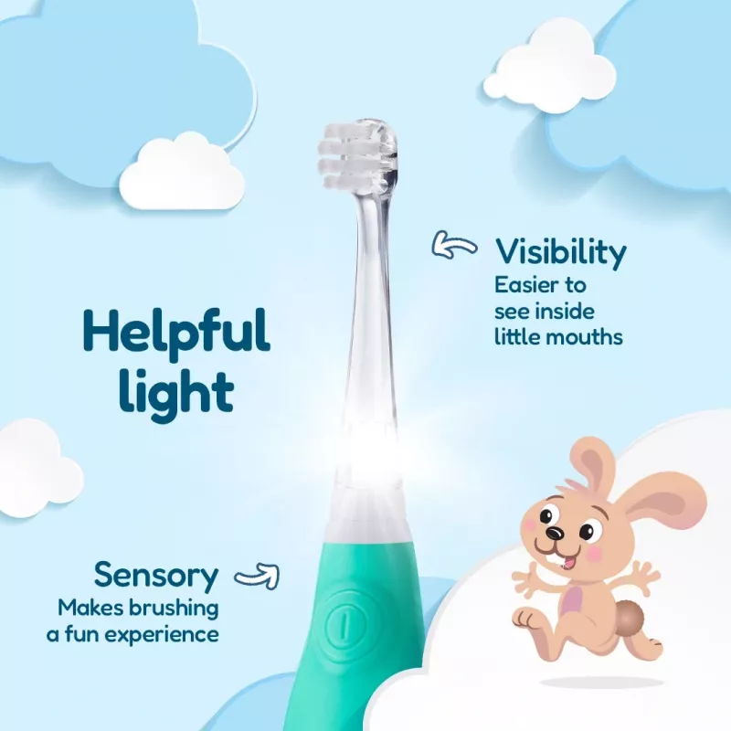 BRUSH BABY Baby Sonic Szczoteczka Soniczna 0-3 Lata Marine