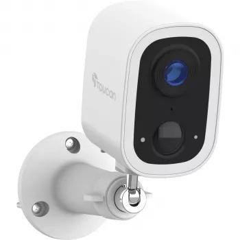 Toucan Wireless Outdoor Camera S4 - 1080p Full HD, IP54, Akumulator, Dwukierunkowe audio, Noktowizor, Kompatybilna z inteligentnym domem