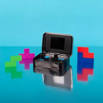 FIZZ CREATIONS Tetris retro arcade przenośna konsola, kolor, obudowa metalowa