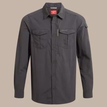 Craghoppers NosiLife Adventure LS Shirt III - Black Pepper, Rozmiar M