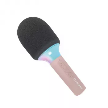 Mikrofon Bluetooth Kidywolf z Światłem Różowy