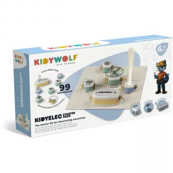 KIDYWOLF Zestaw do eksperymentów z elektryczności 11-częściowy