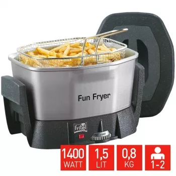 FRITEL Starter Frytkownica głębokotłuszczowa 1.5L 1400W Czarny/Szary/Srebrny