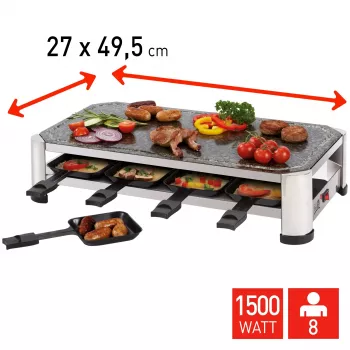 FRITEL SG 2180 Raclette Stal nierdzewna/Chrom Czarny