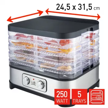 FRITEL Suszarka do żywności Family 250W Srebrny/Szary