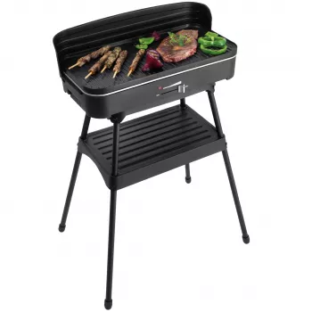 FRITEL Starter BBQ 2246 Elektryczny grill z podstawką, 2200 W, czarny