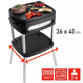 FRITEL Family BBQ 3256 Elektryczny Grill BBQ Czerwony/Czarny
