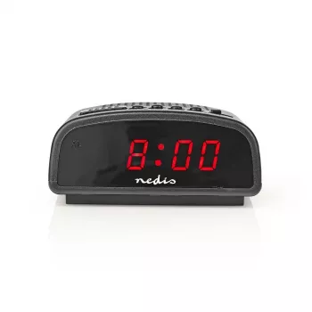Nedis CLDK008BK LED Digital Alarm Clock with Snooze, Black