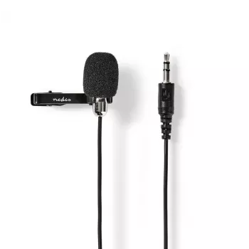 NEDIS MICCJ105BK Mikrofon przewodowy, złącze 3,5 mm, dookólny, czarny
