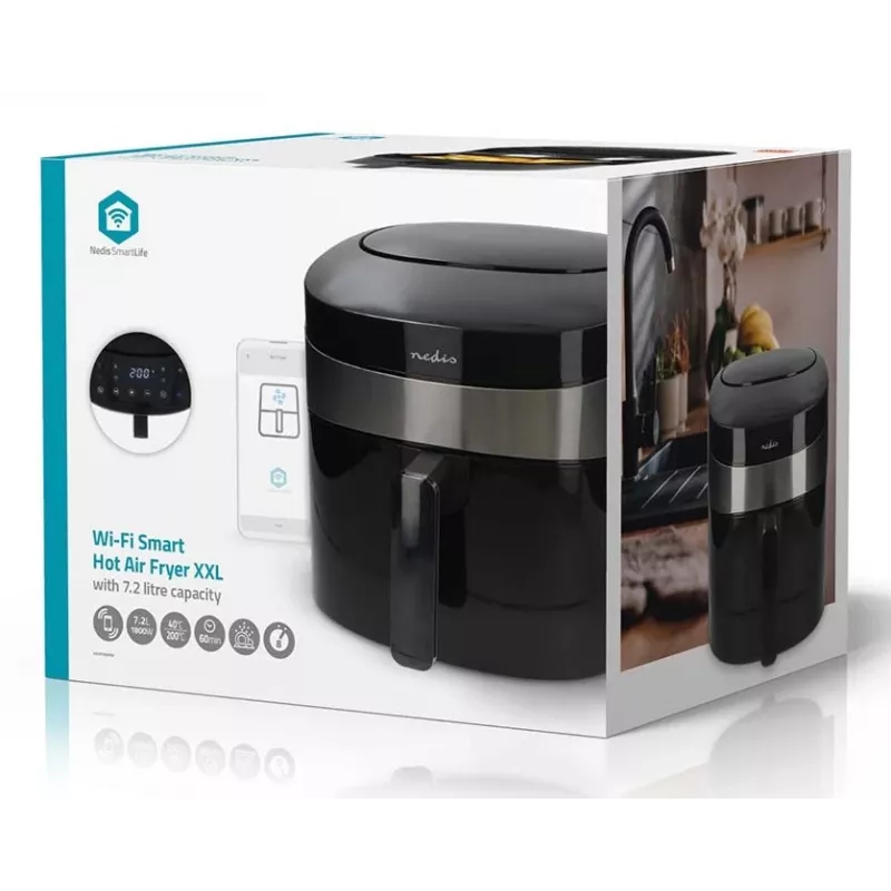Nedis KAAF180BKW Cyfrowa Frytkownica Powietrzna 4.6 L 1500 W Czarny