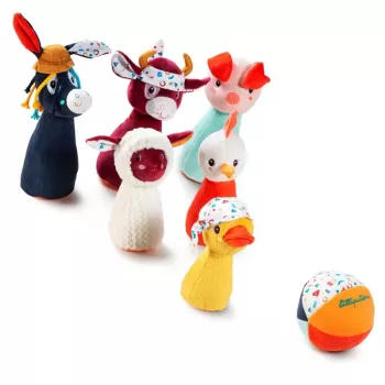 Lilliputiens Farma Kręgle z piłką-dzwoneczkiem