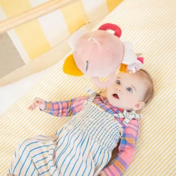 Lilliputiens Activity Mirror Lena the Unicorn z Uchwytami, Zabawka Sensoryczna dla Niemowląt 3m+