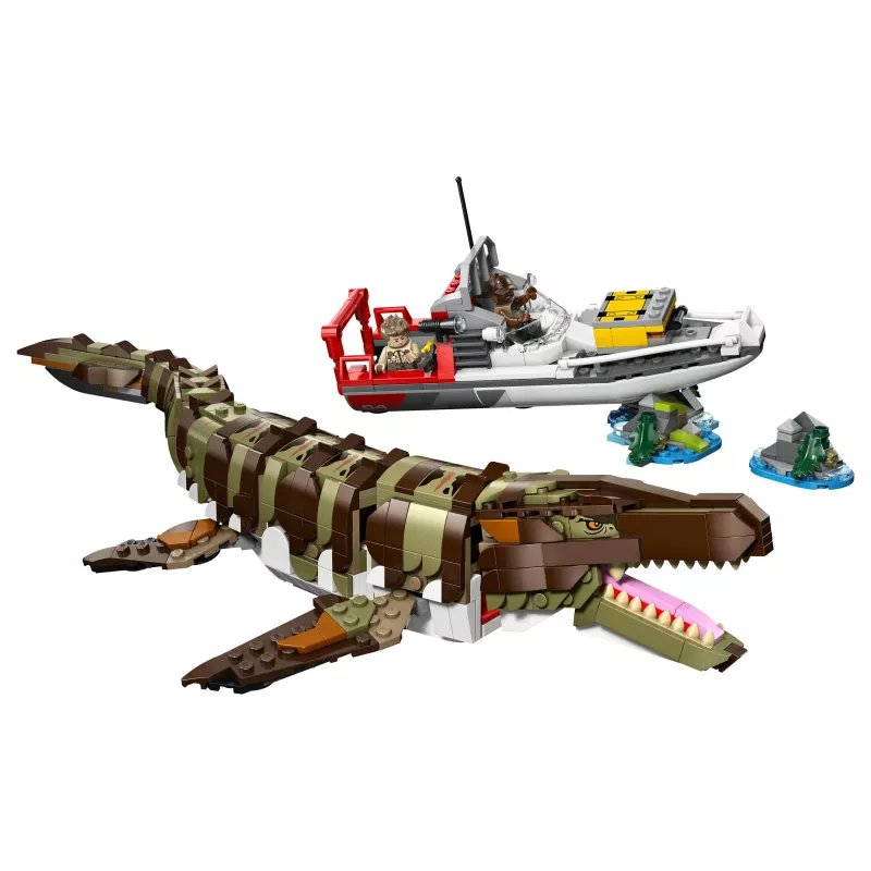 LEGO Jurassic World 76974 Misja na łodzi i model Mozazaura