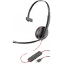 Poly Blackwire C3210 USB-C - 3200 Series - Wired On-Ear Monaural Headset with Noise-Cancelling Microphone - Black