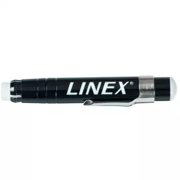 ELBA Linex Uchwyt do kredy - czarny, średnica kredy 10 mm, mechanizm sprężynowy z przyciskiem, żebrowany uchwyt, z możliwością uzupełniania, trwały plastik, do klasy, biura, sztuki, zastosowań przemysłowych