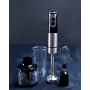 Młynek do kawy Gastronoma 18210001, stożkowe żarna, 150 W, 18 ustawień, czarno-srebrny