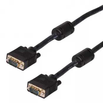 Akyga AK-AV-09 kabel VGA D-Sub 15-pin, wtyk–wtyk, 2 filtry ferrytowe, 15 m, czarny